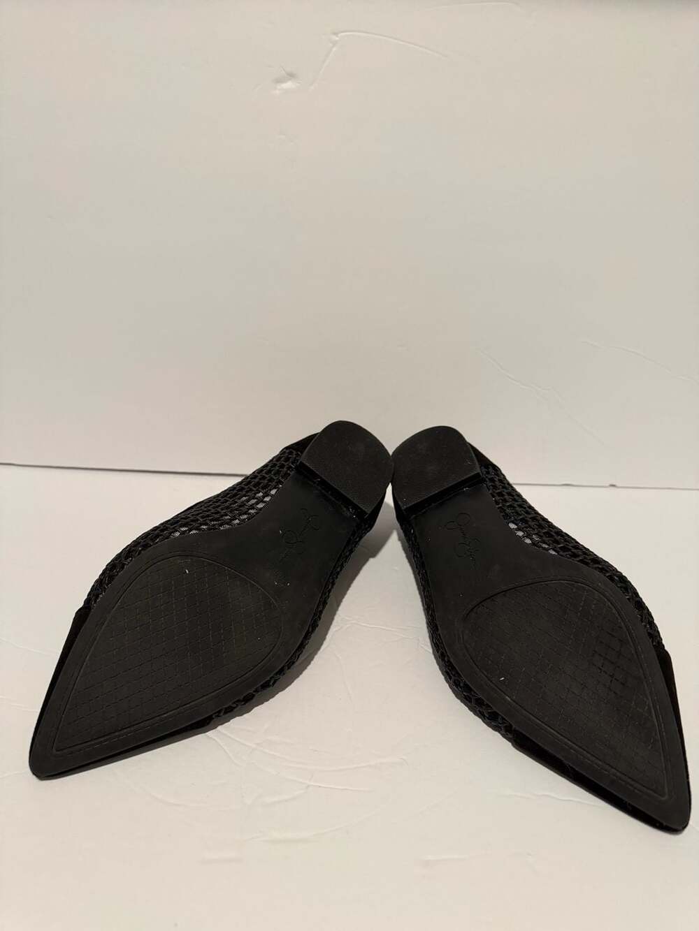 Jessica Simpson Mandayss Black Mesh Suede Pointed Toe Flats - Picture 6 of 6
